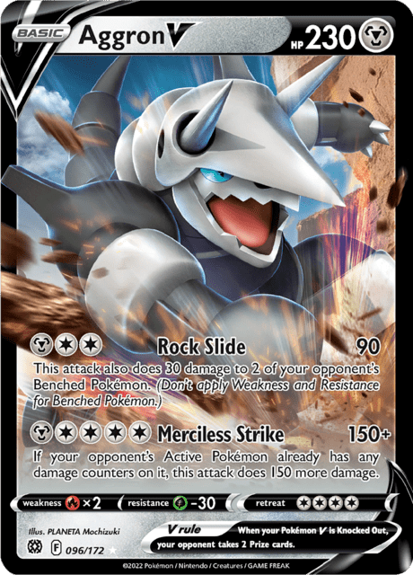 Aggron V #96 Pokemon Brilliant Stars NM